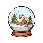 how to draw a Snow Globe image