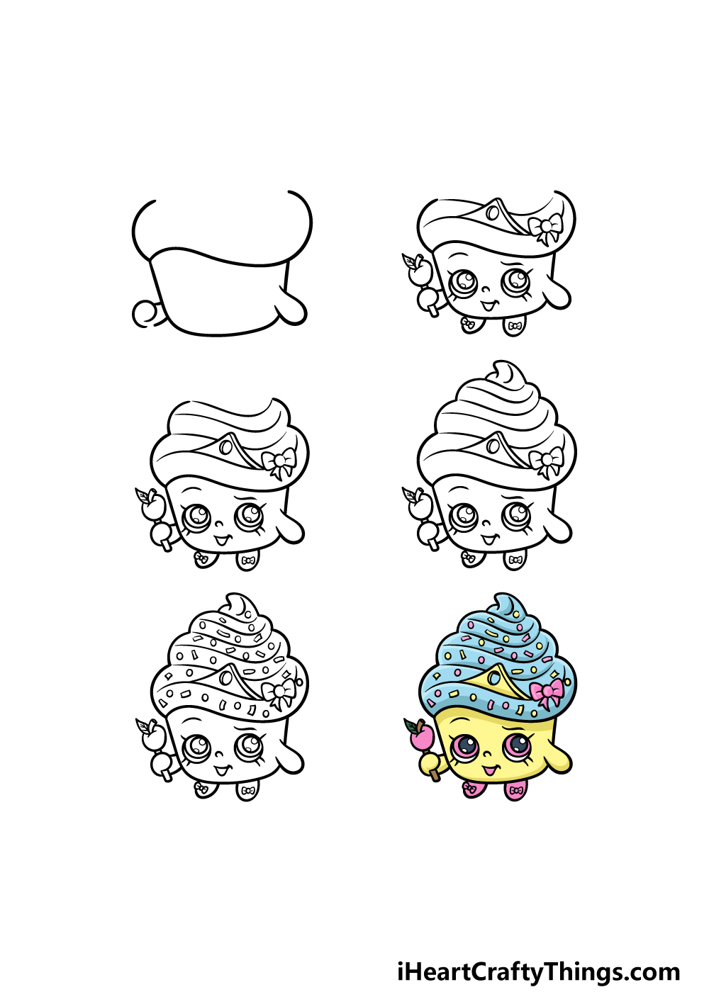 how to draw Shopkins in 6 steps
