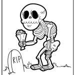 Skeleton Coloring Pages free printables