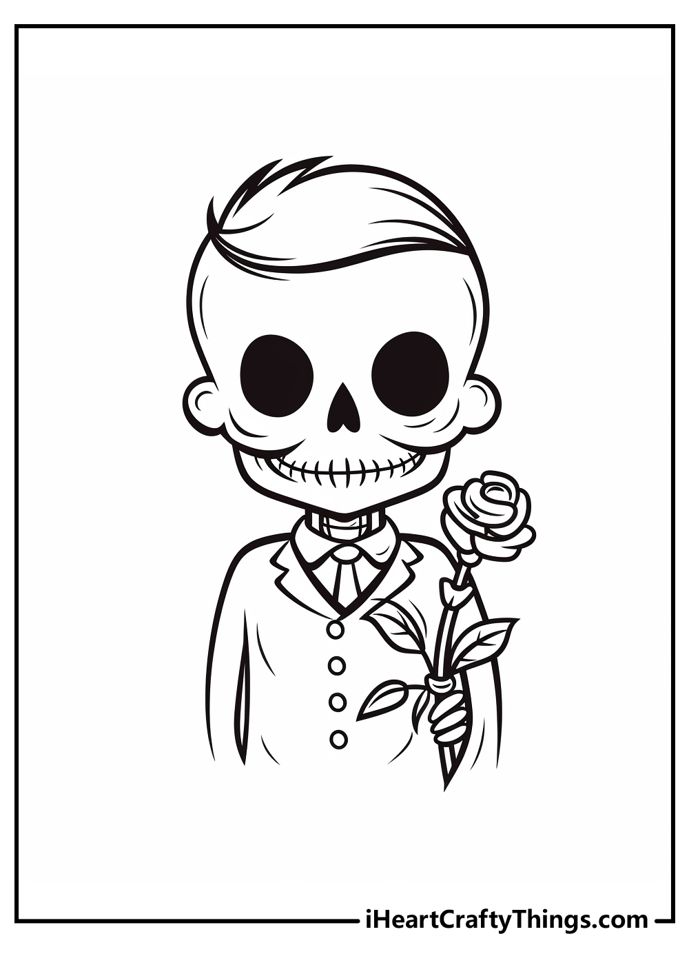 original skeleton coloring pages