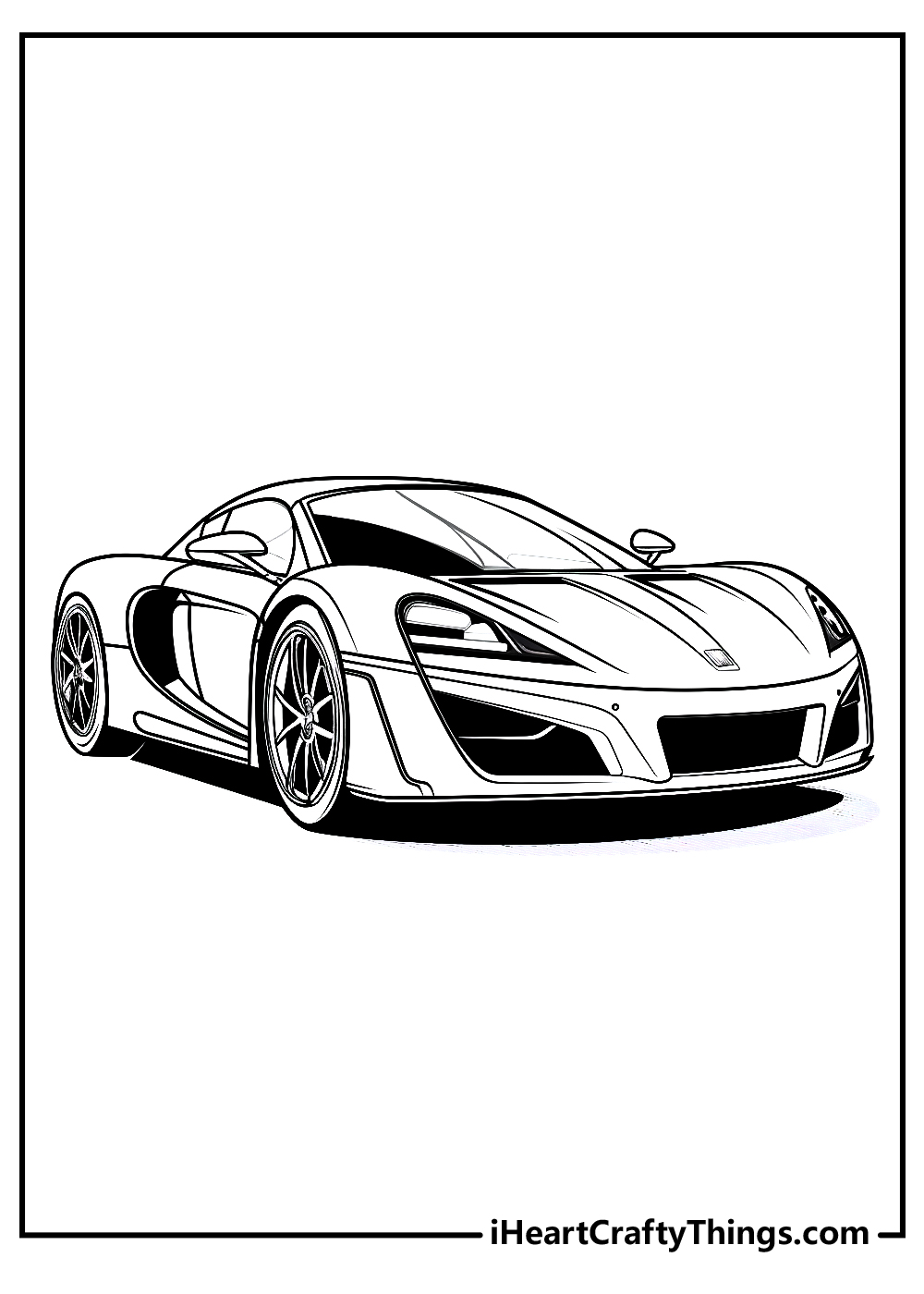 original super car coloring printable