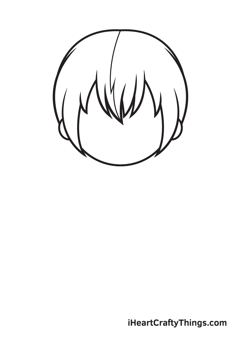 how to draw Todoroki step 2