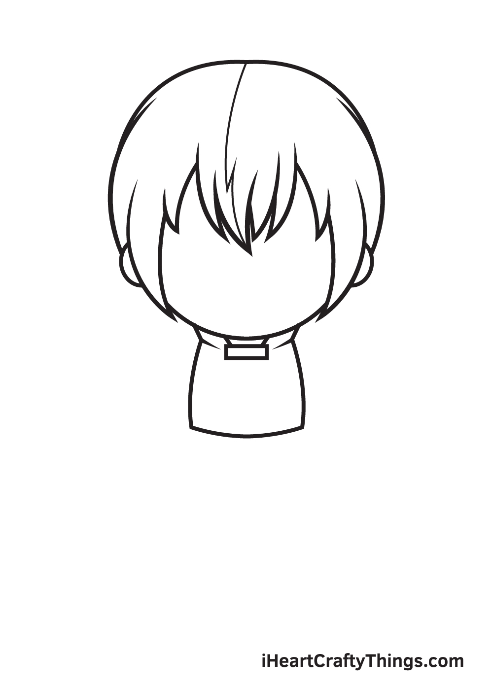 how to draw Todoroki step 3