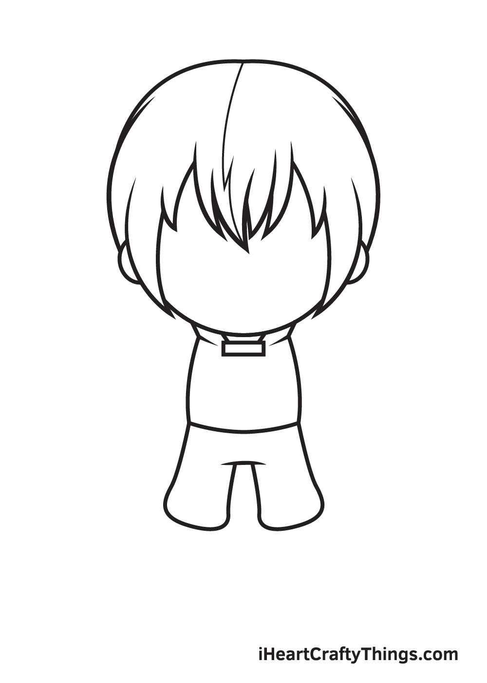 how to draw Todoroki step 4