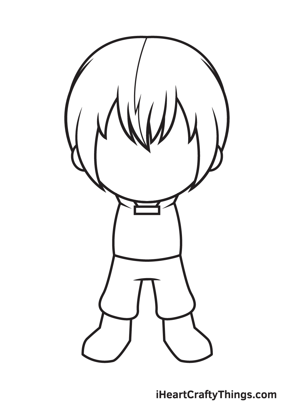 how to draw Todoroki step 5