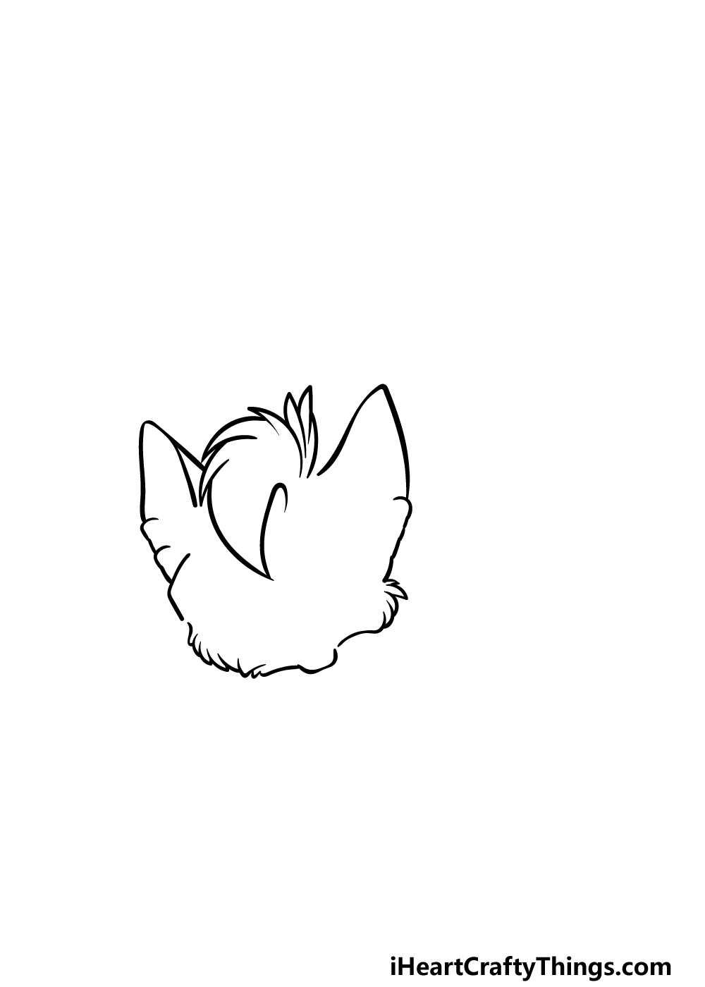 how to draw an Anime Dog step 1