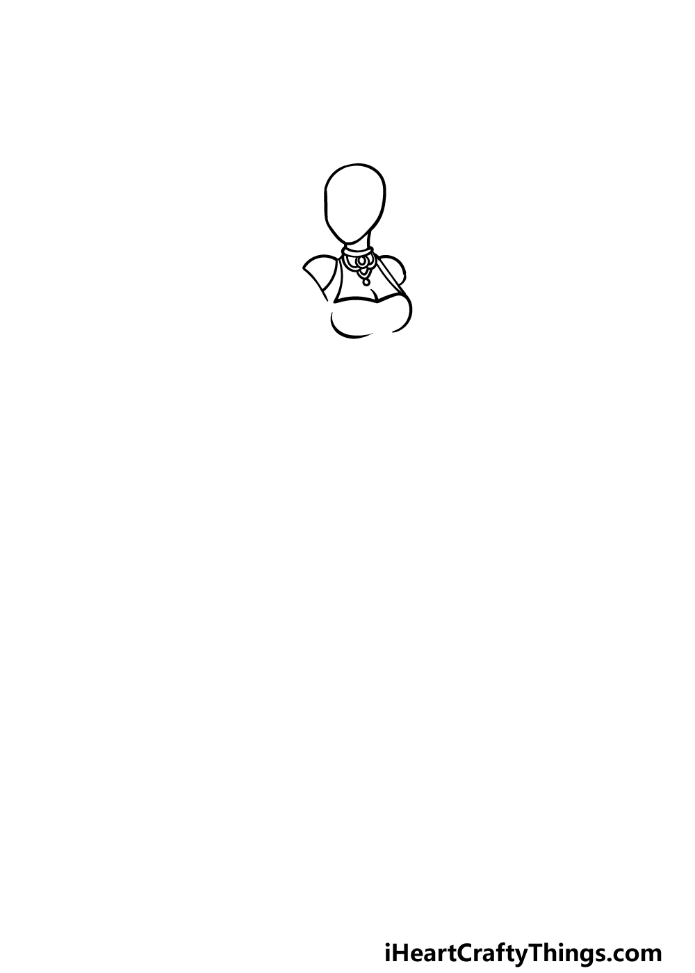 how to draw a Dress Design step 1