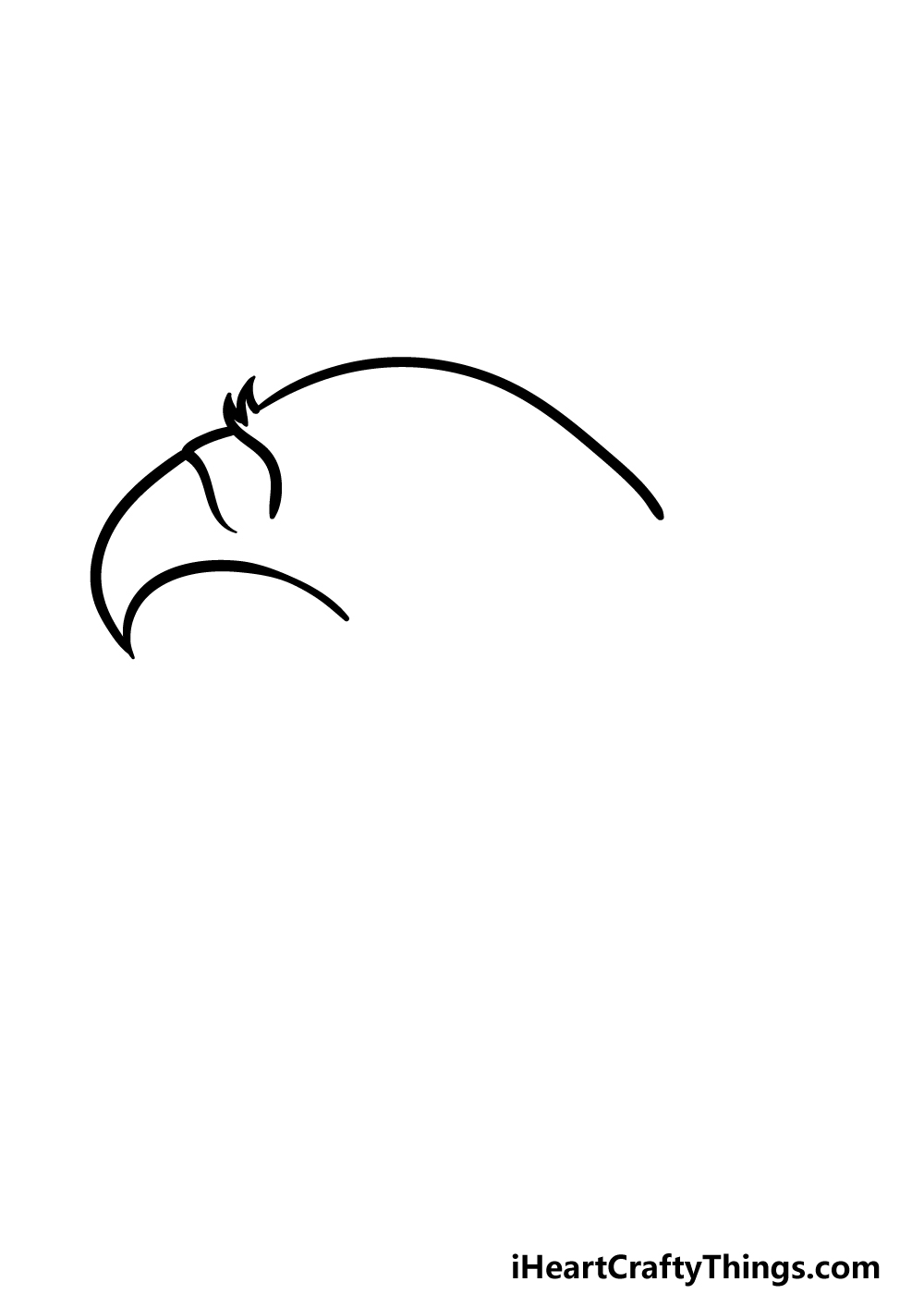 how to draw an Eagle Head step 1