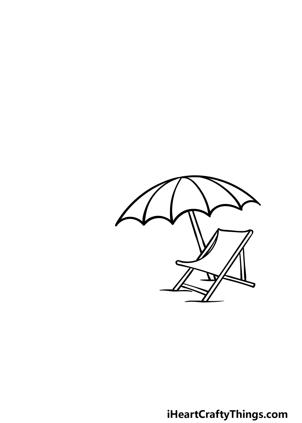 how to draw a Beach step 1