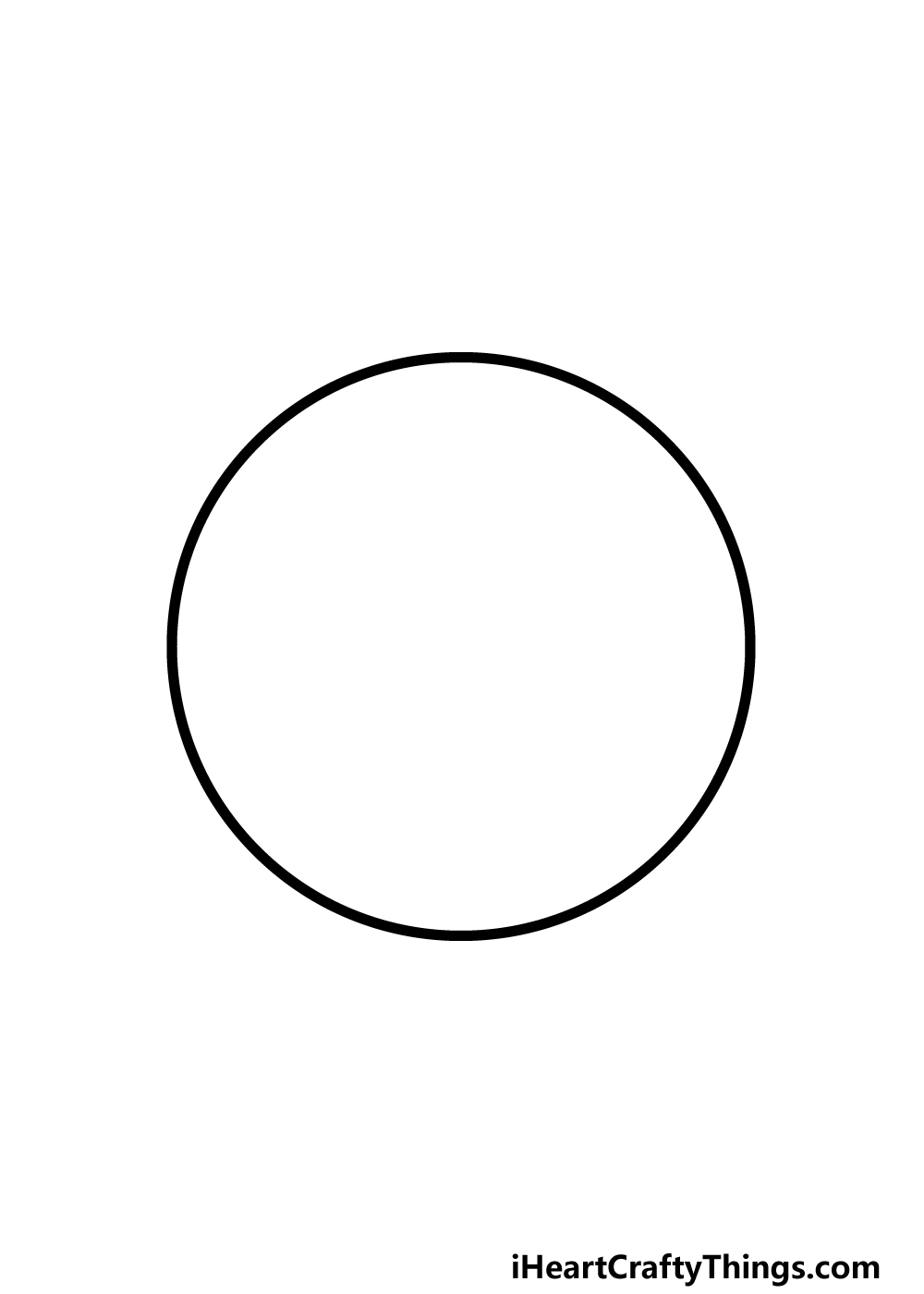 how to draw Captain America’s Shield step 1