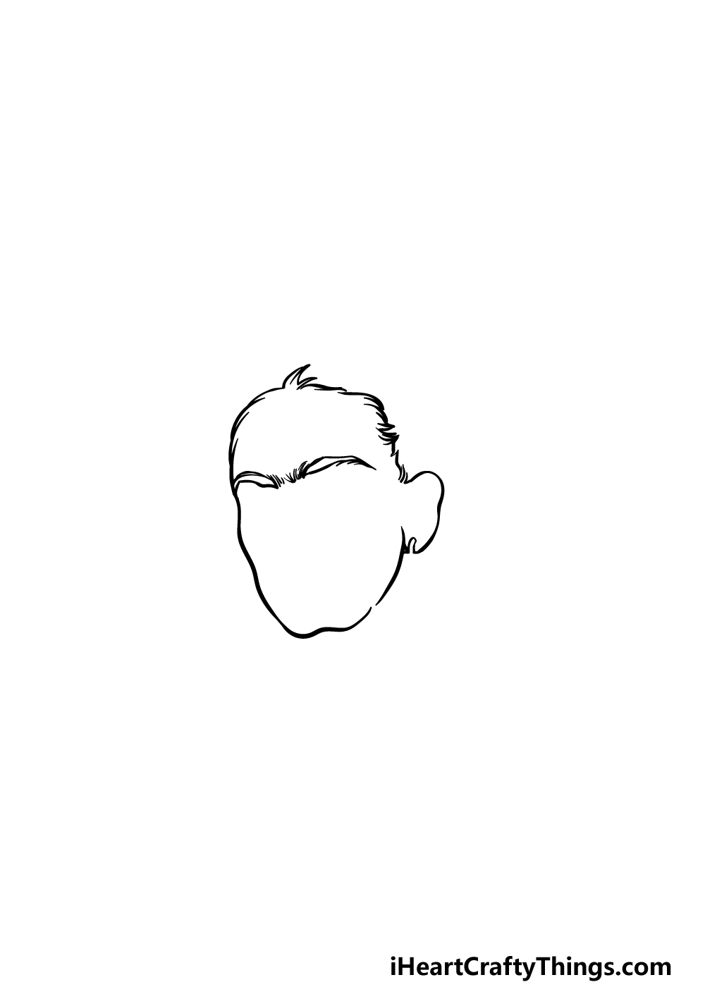 how to draw Frida Kahlo step 1