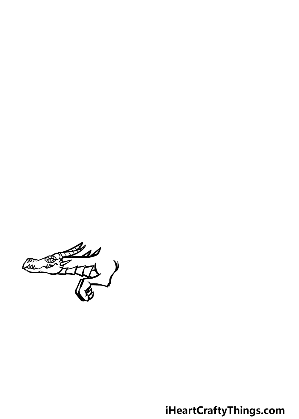how to draw a Flying Dragon step 1