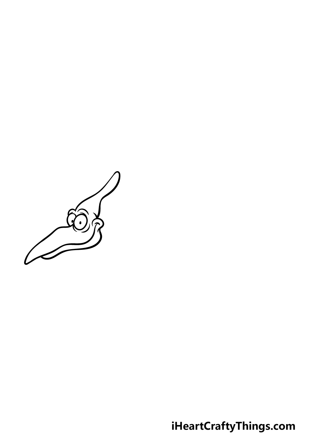 how to draw a Pterodactyl step 1