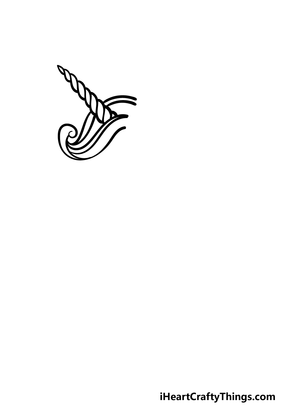 how to draw a Rainbow Unicorn step 1