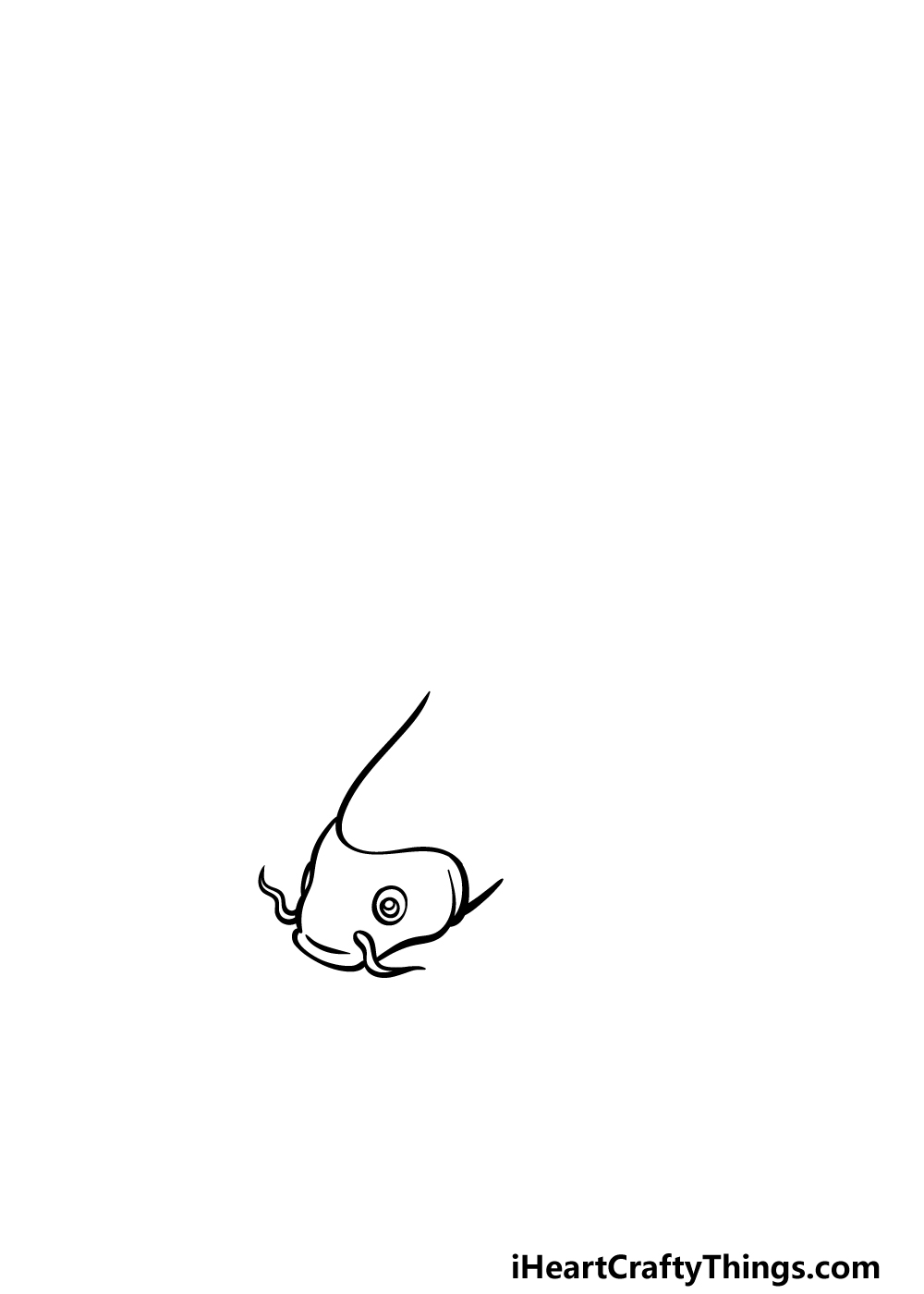 how to draw a Japanese Koi Fish step 1