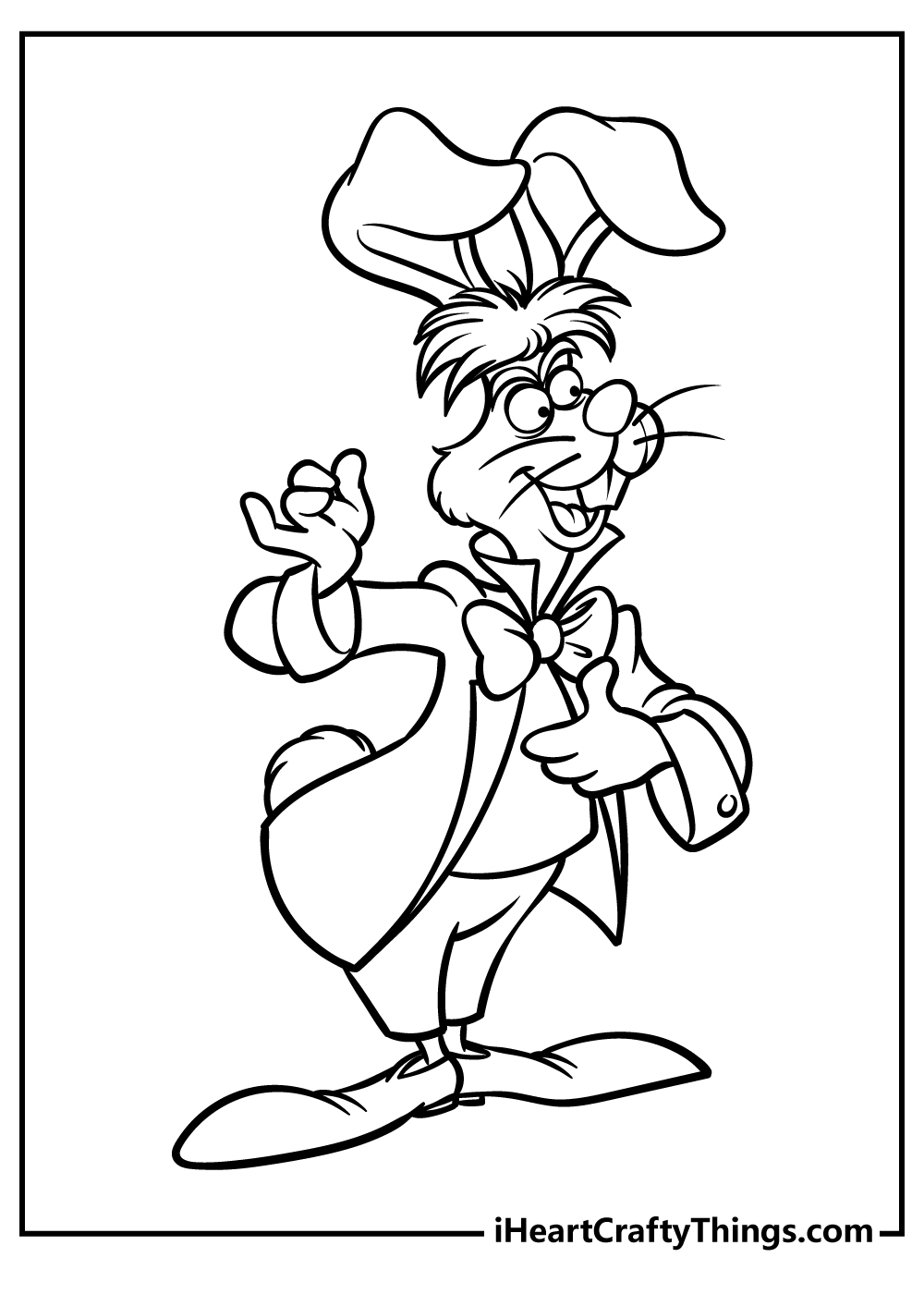 Alice In Wonderland Easy Coloring Pages