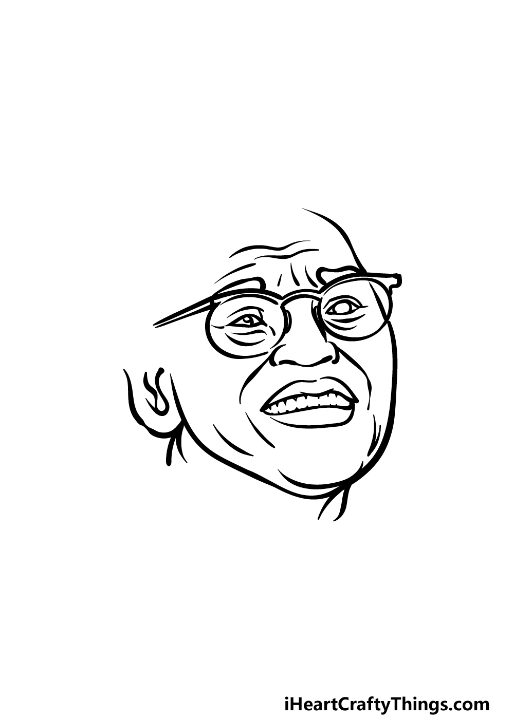 how to draw Rosa Parks step 2