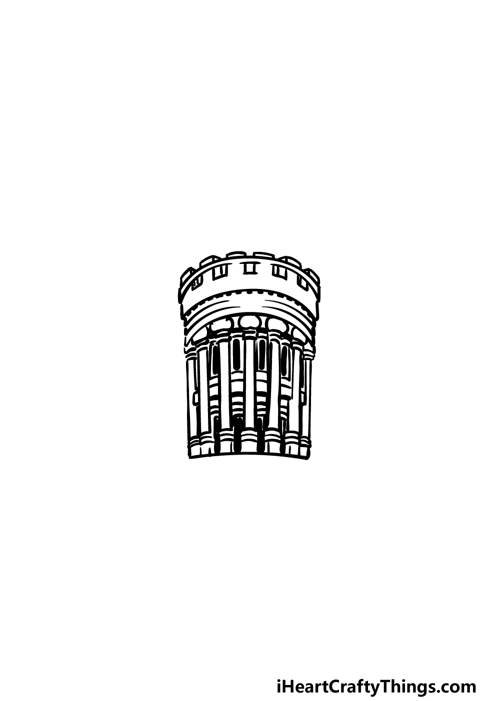 how to draw The White House step 2