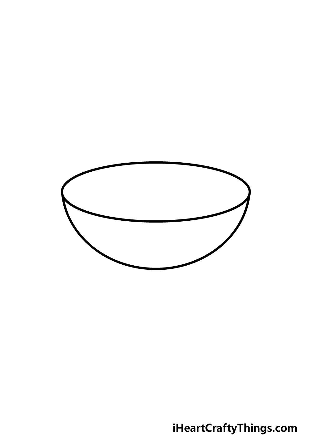 how to draw a Bowl step 2