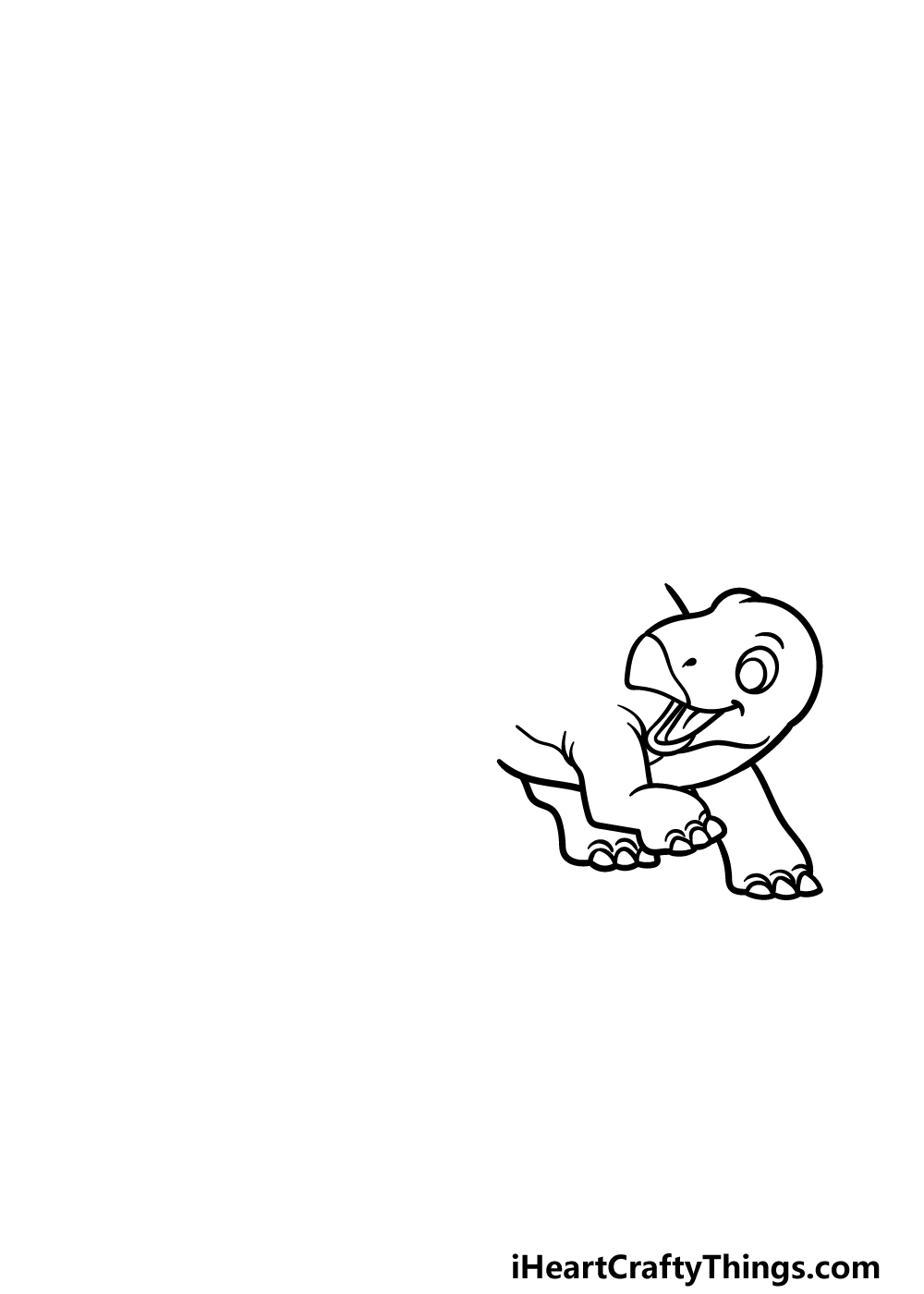 how to draw a Stegosaurus step 2