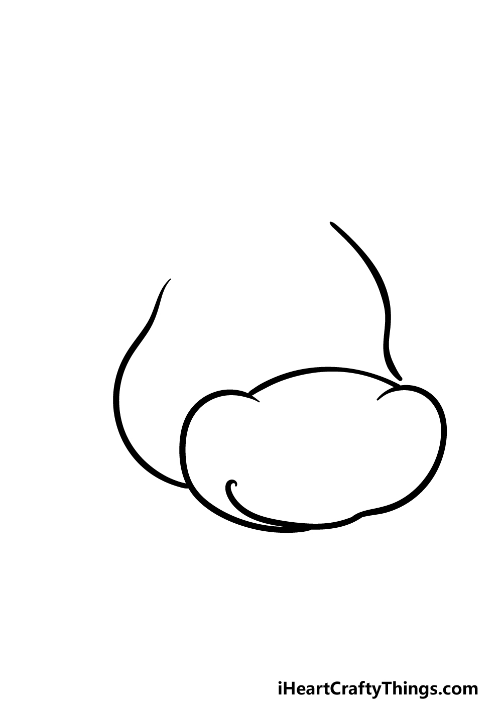 how to draw a Cow’s Face step 2