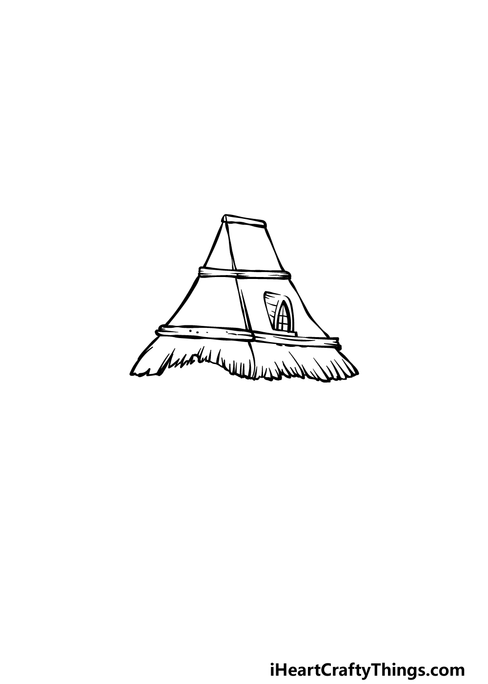 how to draw a Cottage step 2