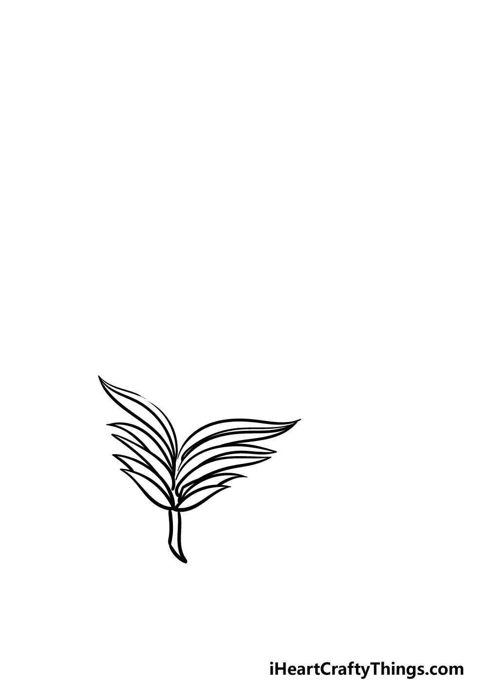 how to draw a Palm Leaf step 2