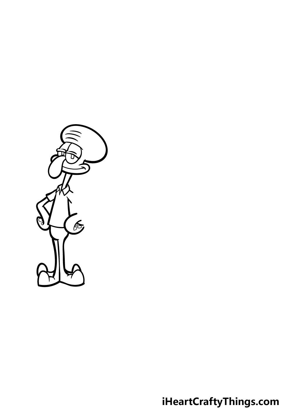 how to draw Spongebob characters step 2