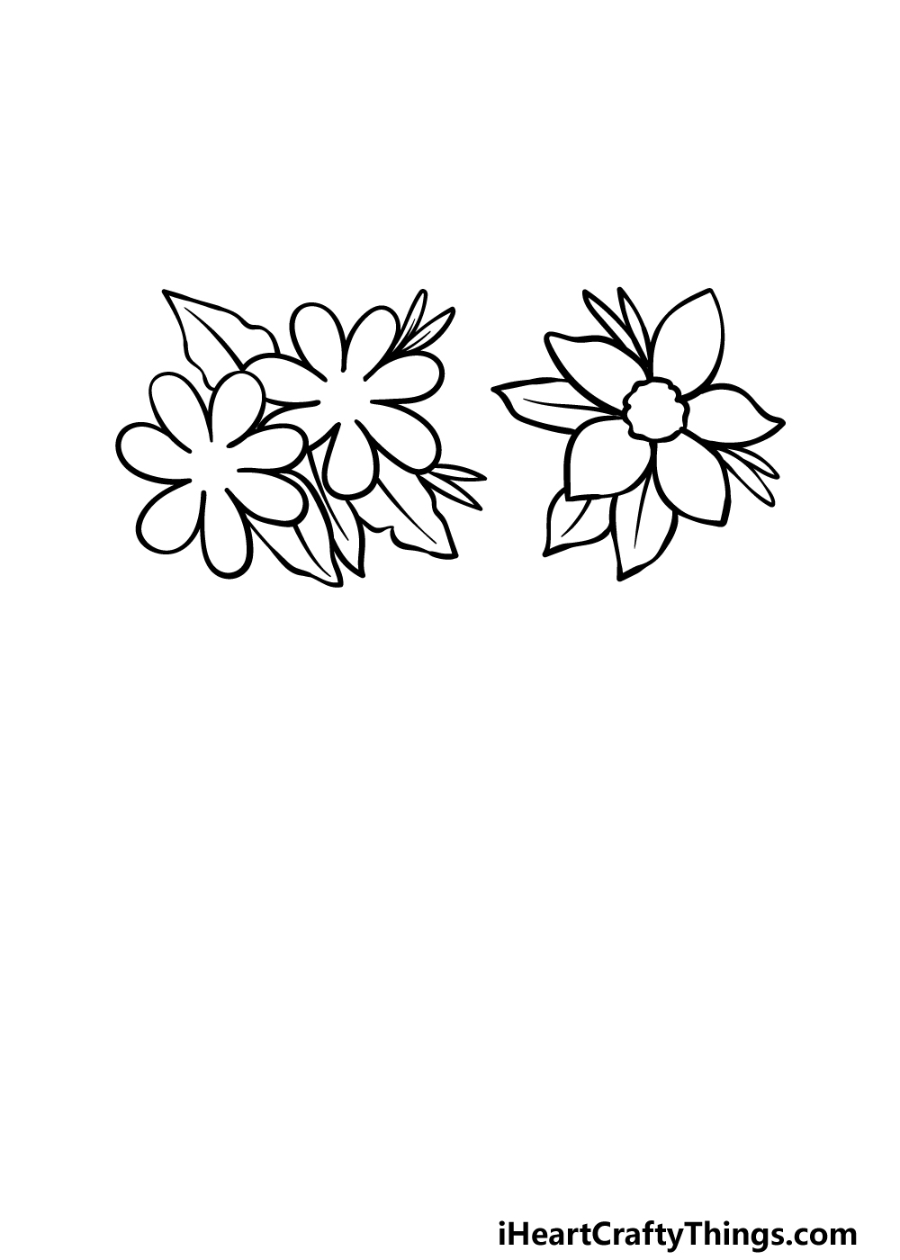 how to draw Spring Flowers step 2