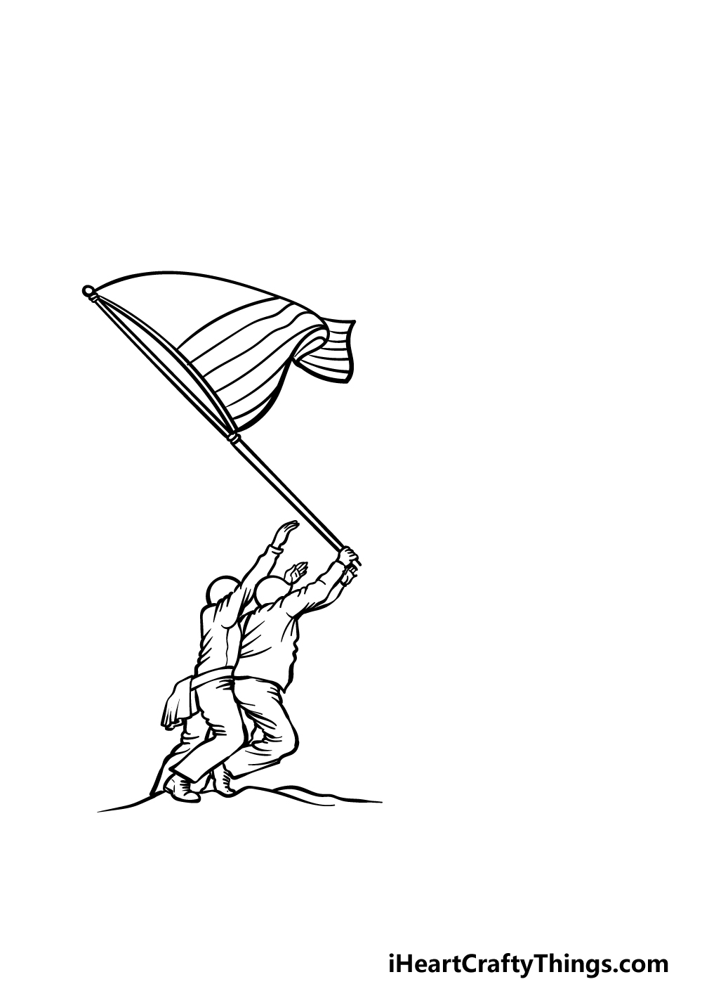 how to draw Veteran’s Day step 2