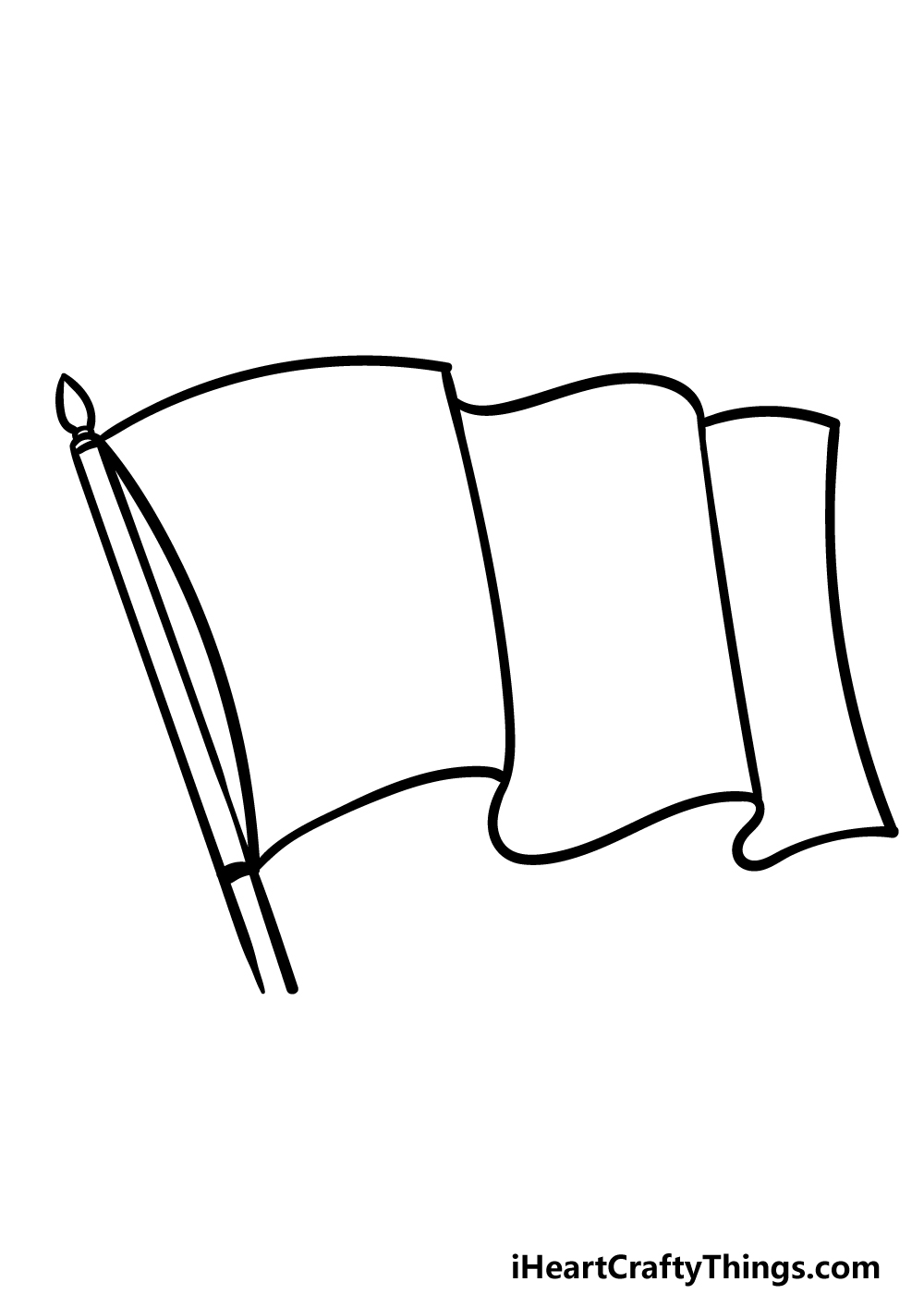 how to draw a USA Flag step 2