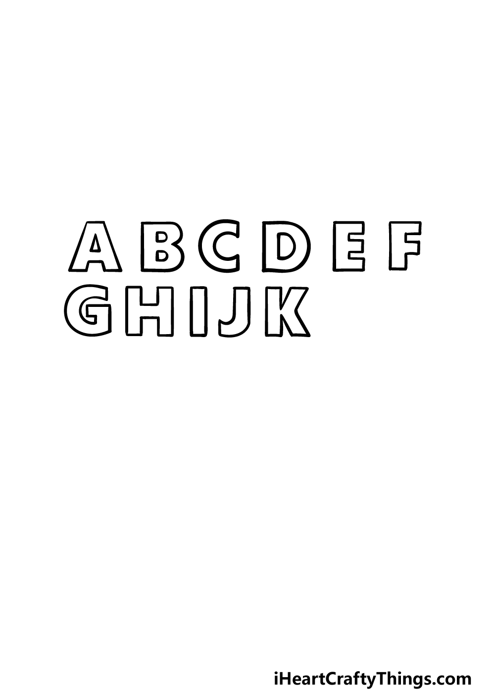 How to Draw The Alphabet step 2