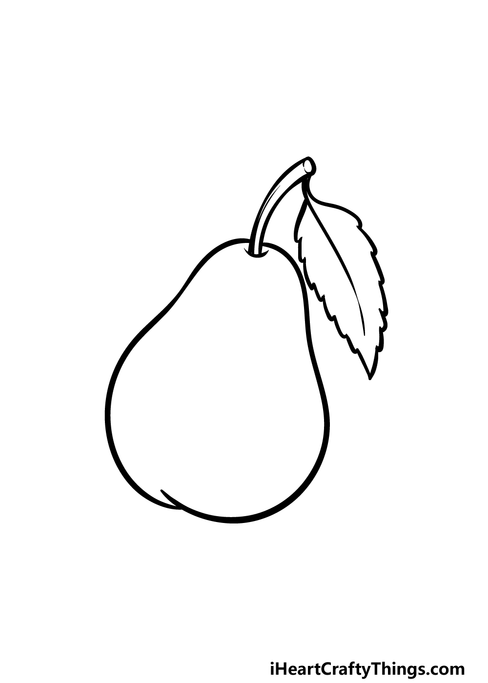 How to Draw A Pear step 2