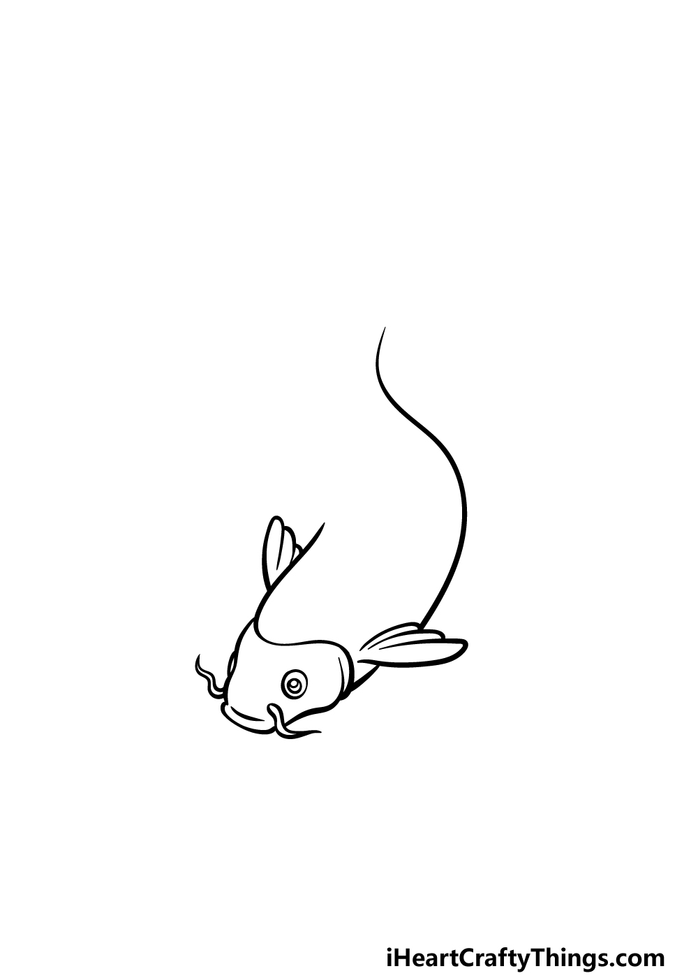 how to draw a Japanese Koi Fish step 2