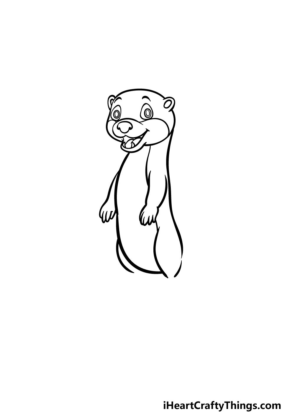 how to draw a Sea Otter step 3