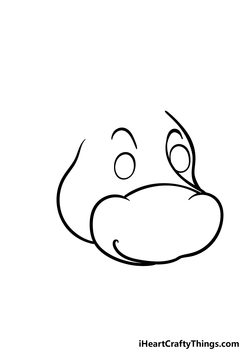 how to draw a Cow’s Face step 3