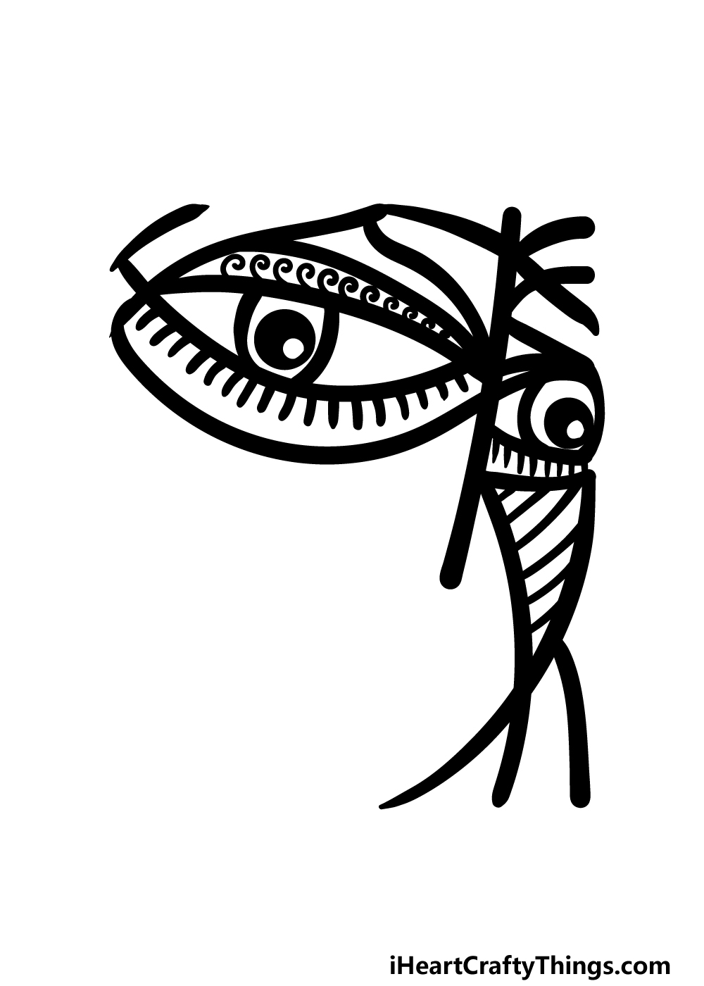 how to draw an Abstract Face step 3