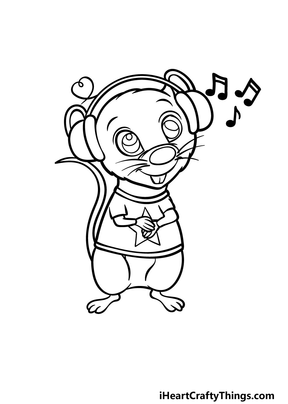 how to draw a Cute Rat step 4
