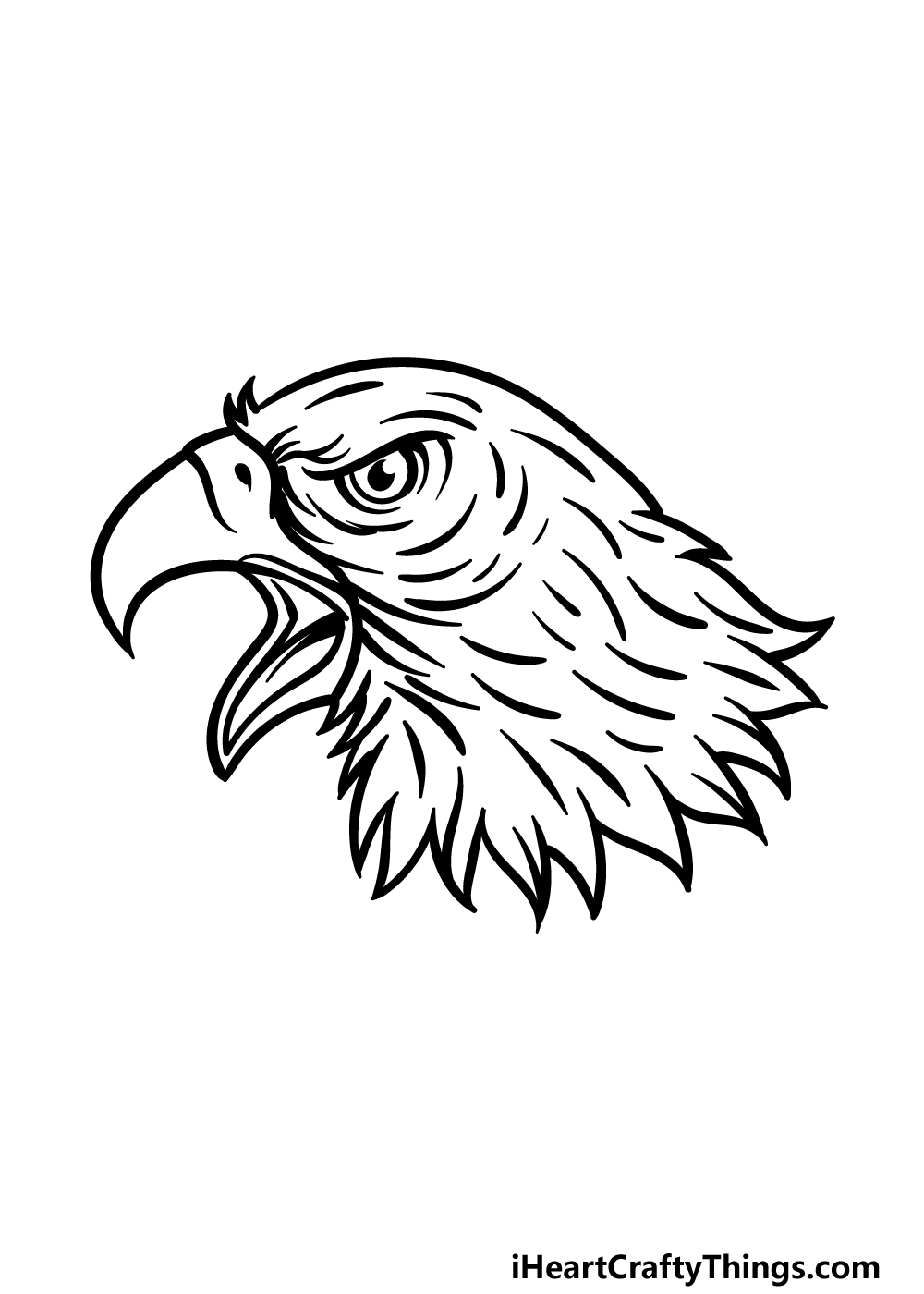 how to draw an Eagle Head step 5