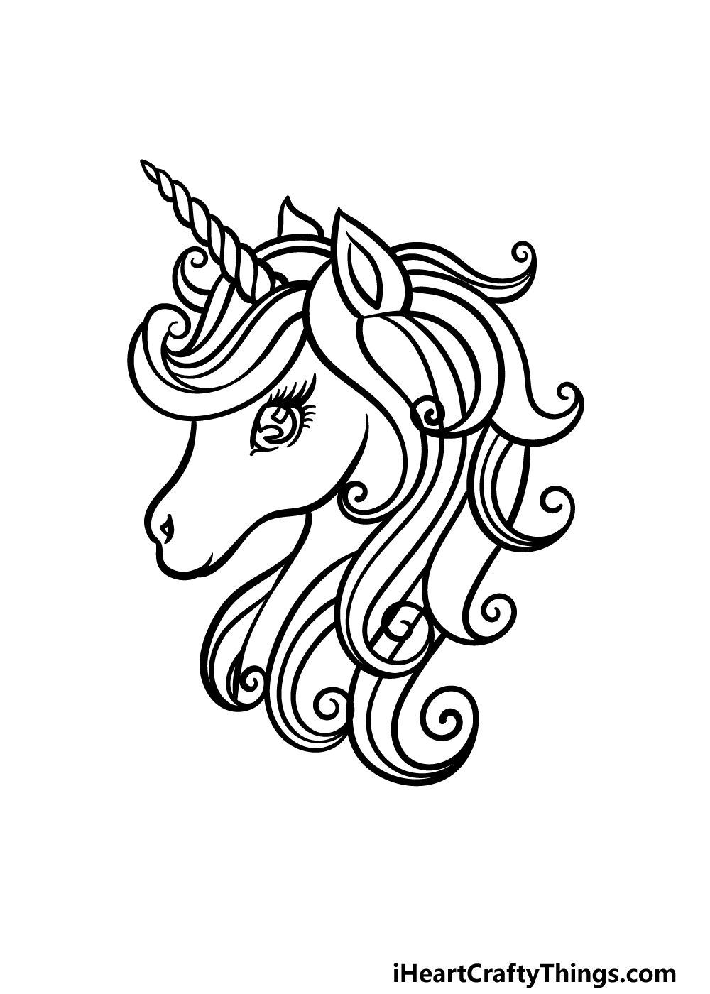 how to draw a Rainbow Unicorn step 5