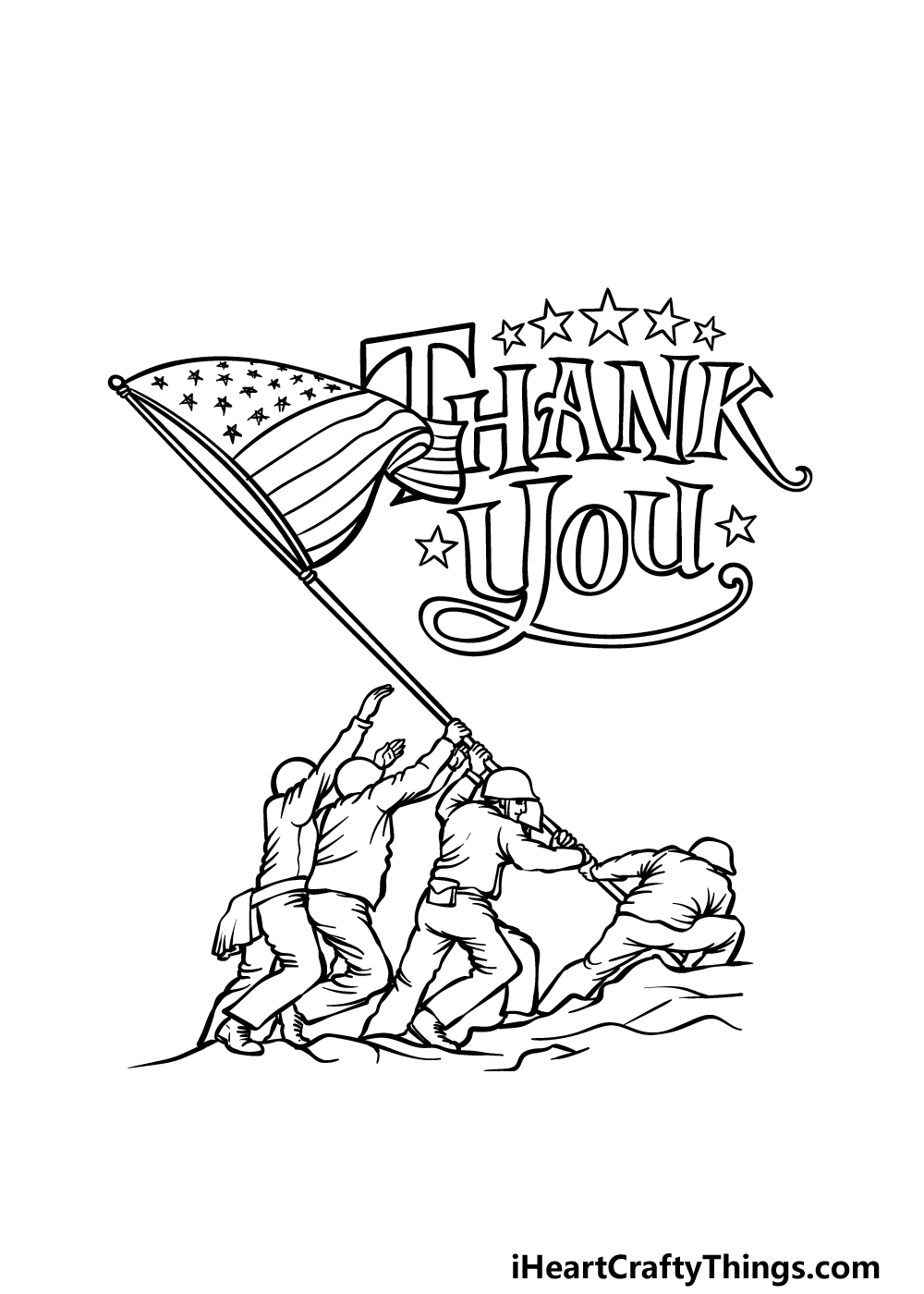 how to draw Veteran’s Day step 5