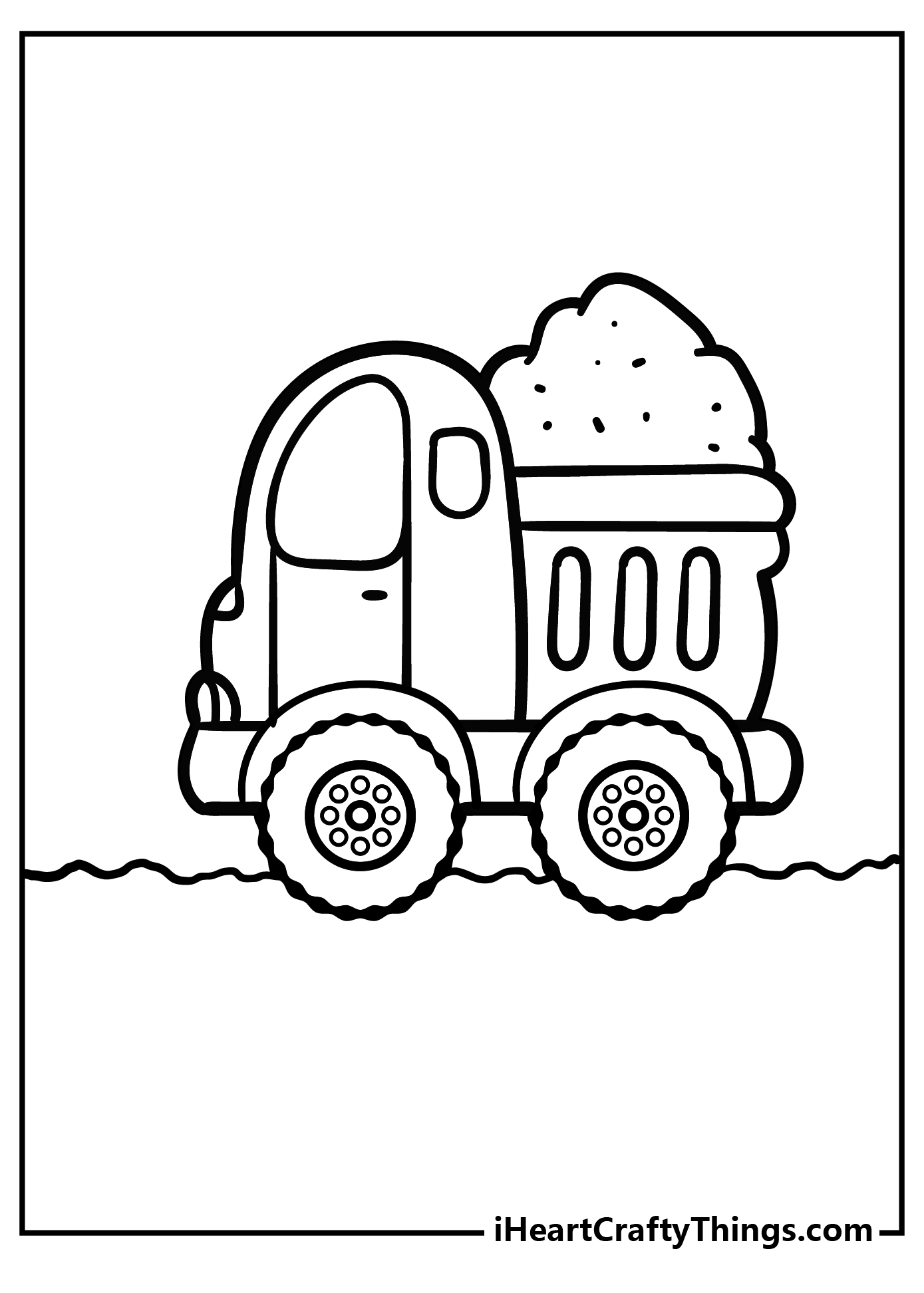 Dump Truck Coloring Book free printable