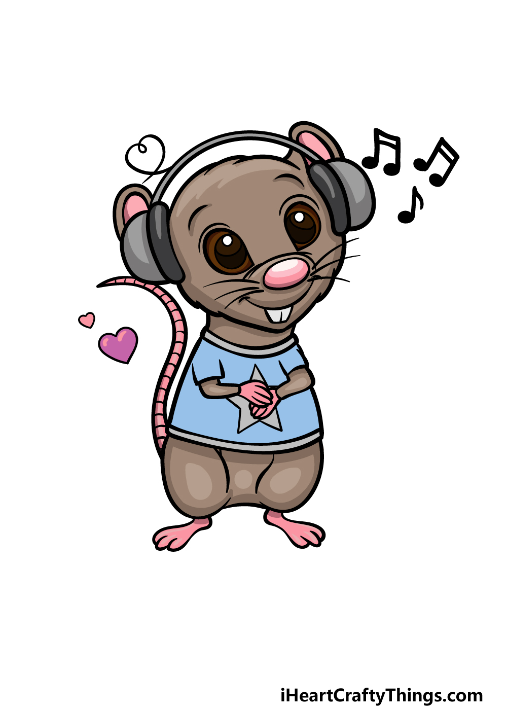 how to draw a Cute Rat step 6