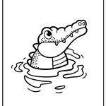 Crocodile Coloring Pages free printable