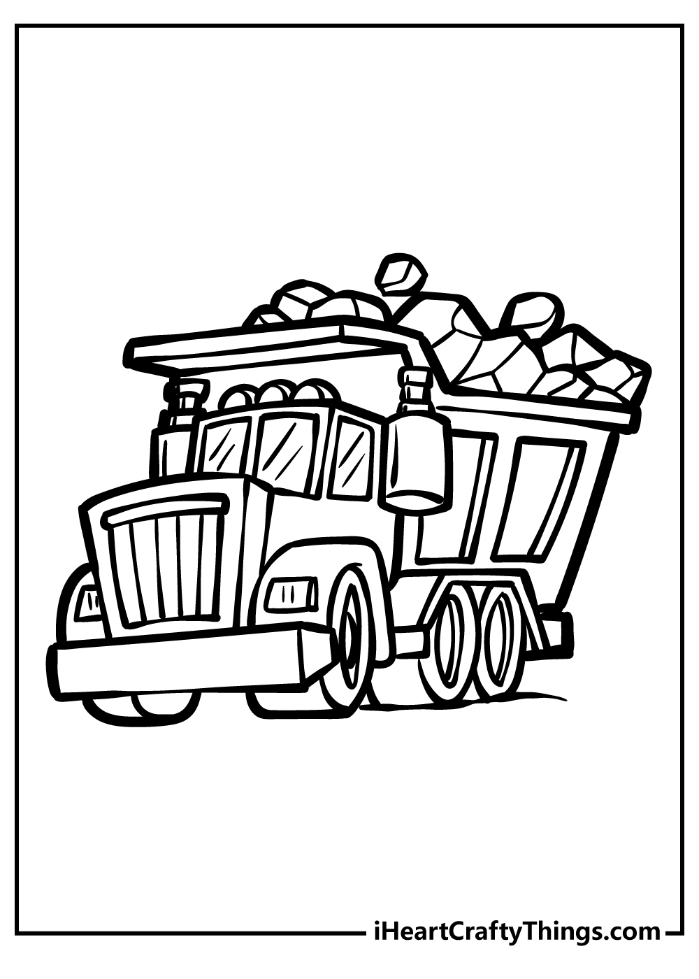 Dump Truck coloring pages free printable
