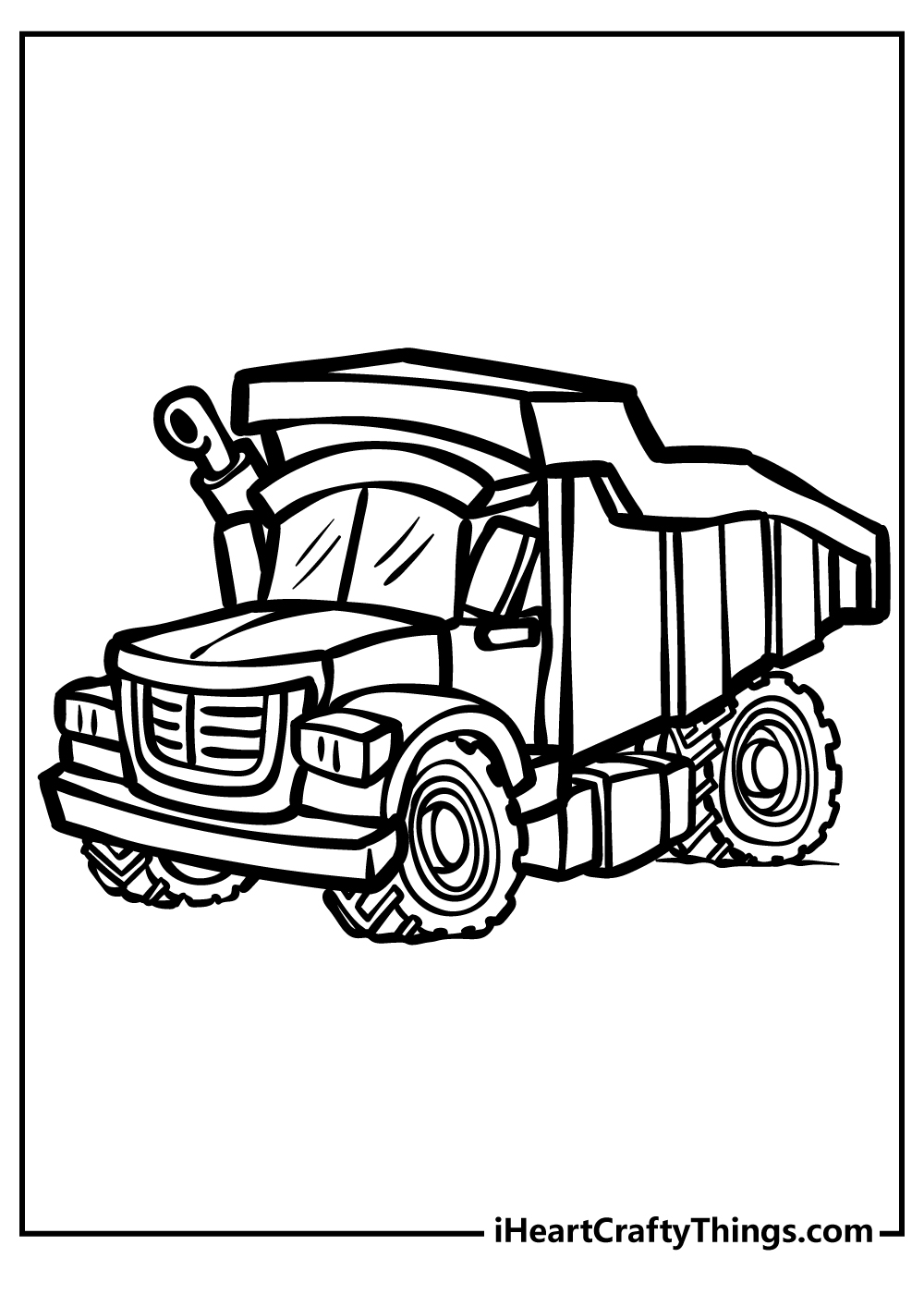 Dump Truck coloring pages free printable
