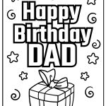Happy Birthday Dad Coloring Pages free printable