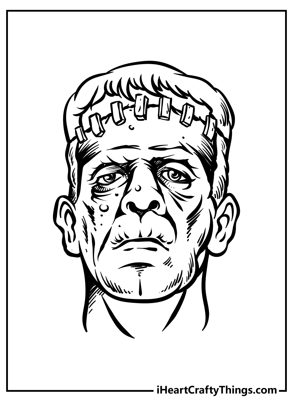 Frankenstein Easy Coloring Pages