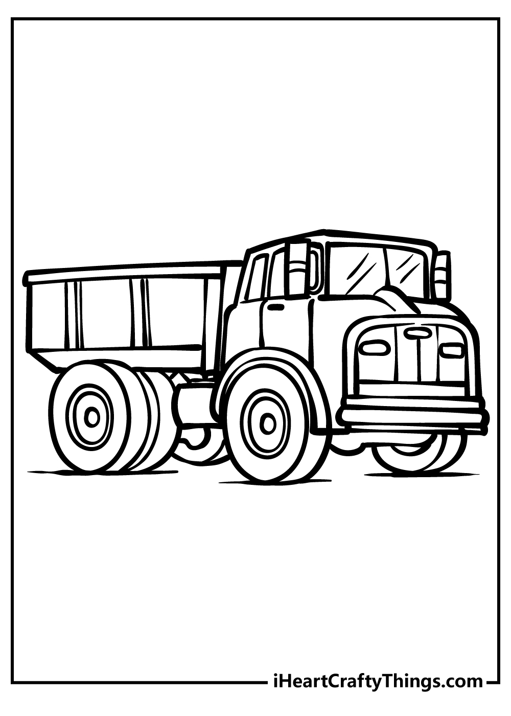 Dump Truck coloring pages free printable