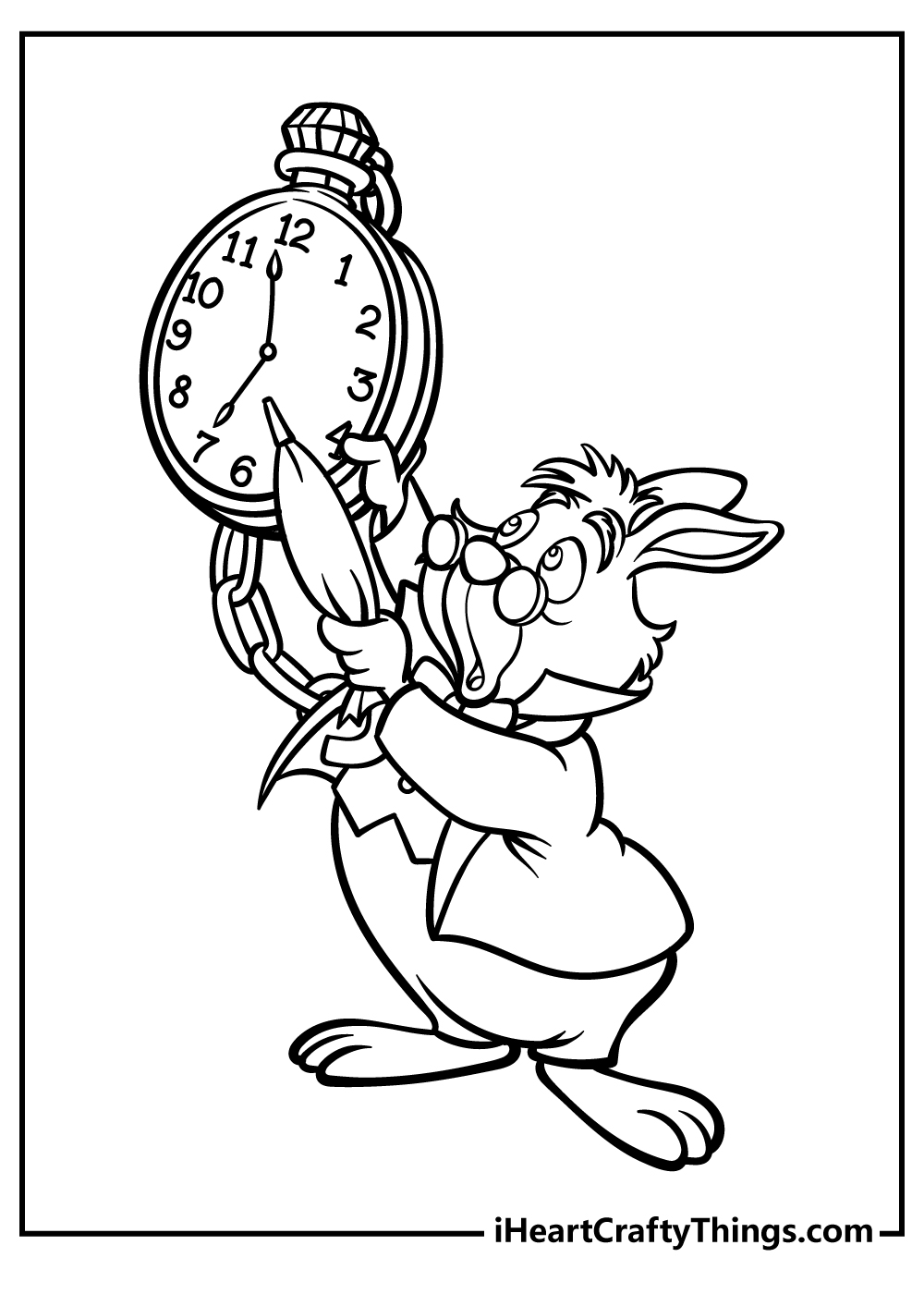 Alice In Wonderland Coloring Original Sheet for children free download